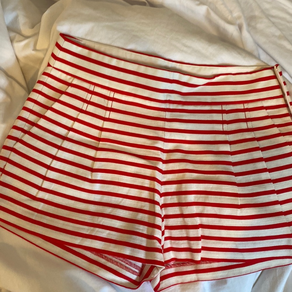 J Crew NWT red and white sailor shorts size 2